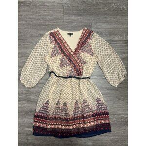 As U Wish Women's 3/4 Length Sleeve Boho Rope Belted Dress Size X-Large